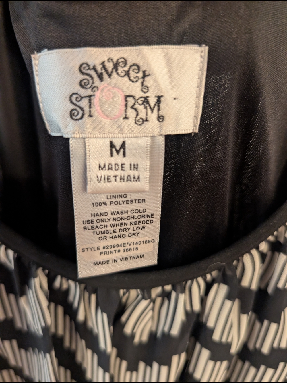 Sweet Storm Black and White Chevron Mini Dress - Picture 6 of 10